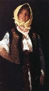Nicolae Grigorescu Cheerful young Peasant painting